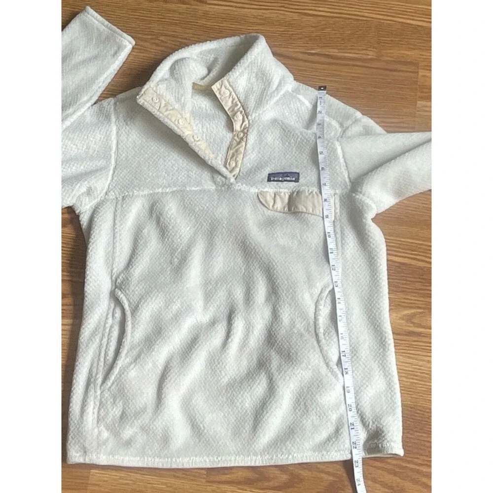 Patagonia Re-Tool Snap-T Pullover Women’s Small Cream Fleece Jacket - Picture 10 of 12
